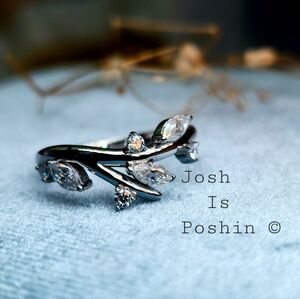 0.45ctw twist moissanite ring in sterling silver